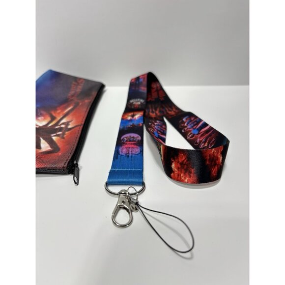 Stranger Things Pencil Case and Lanyard Netflix TV Show Merch School Set - Picture 2 of 5